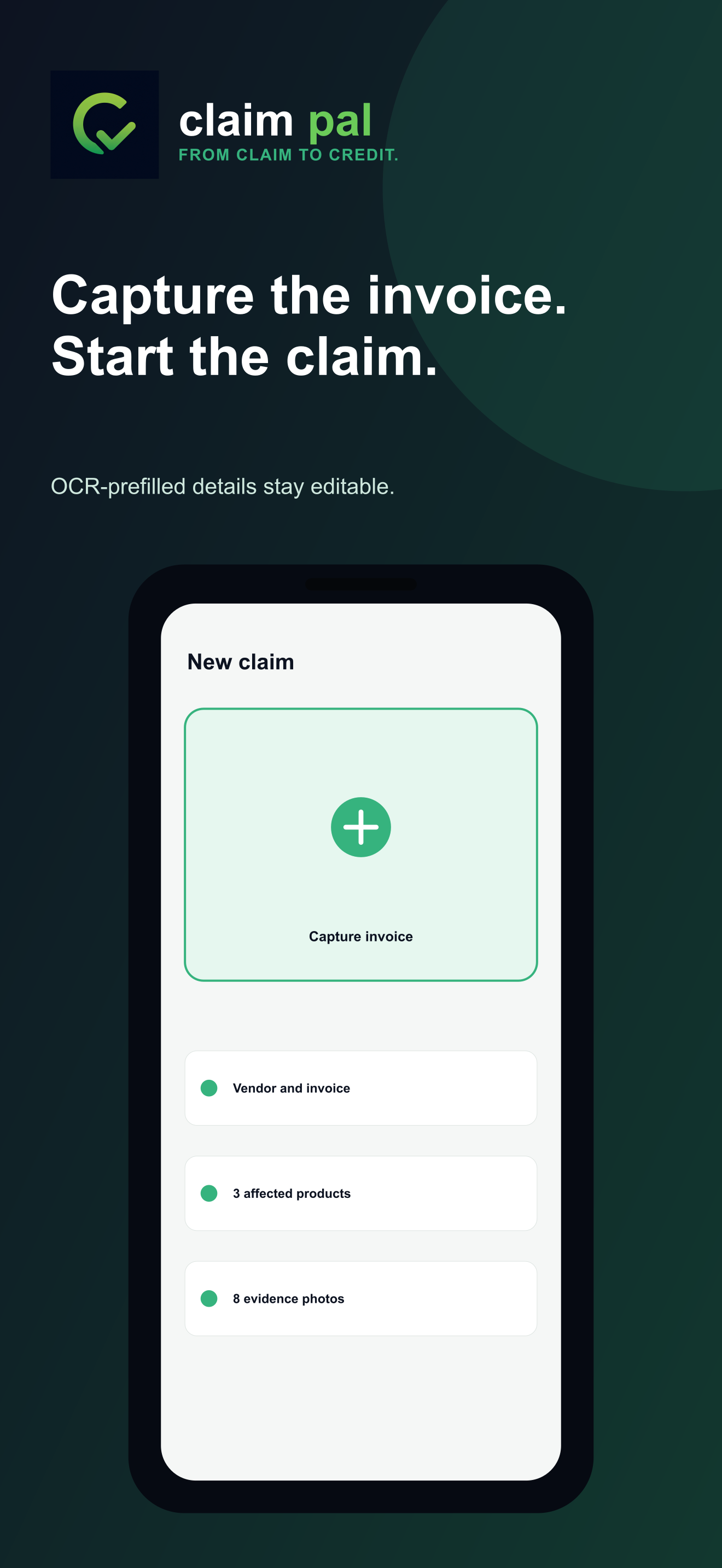 Capture the invoice on the dock